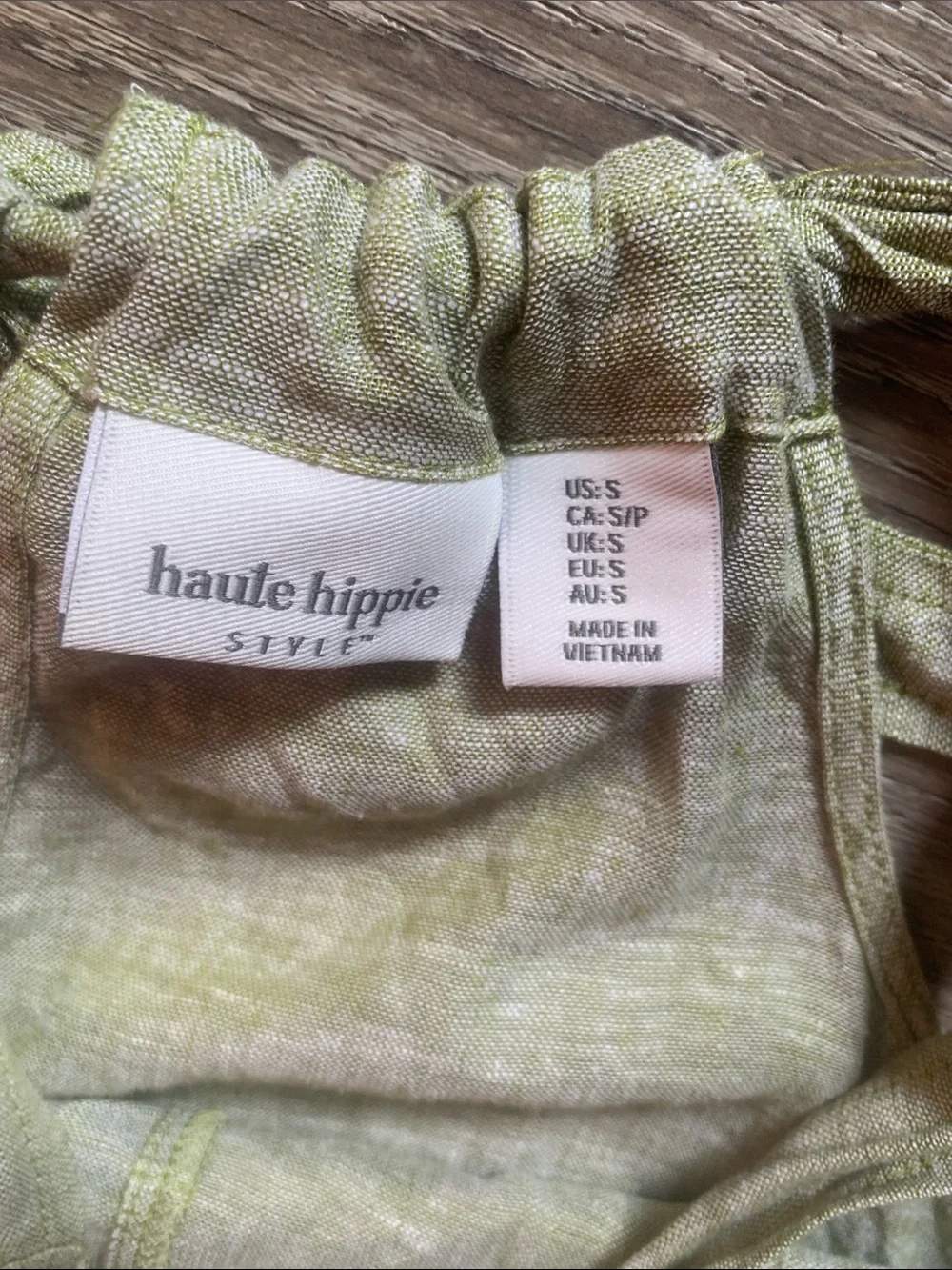 Haute Hippie Olive Linen Blend jumpsuit